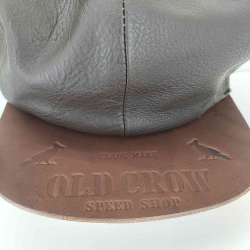 オールドクロウ OLD CROW SPEED SHOP - LEATHER CASQUETTE メンズ M