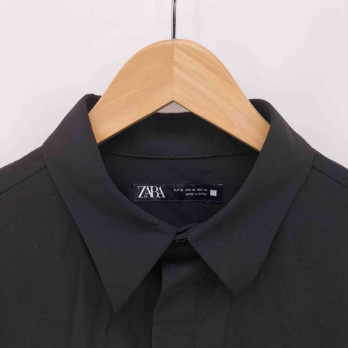 ザラ ZARA Boxy Fit ボクシーフィット レーヨン S/S シャツ メンズ import:M