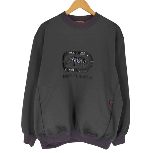 ECKO FUNCTION フロントロゴ刺繍クルーネックスウェットシャツ メンズ LL