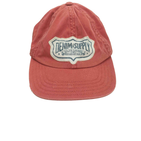 デニムアンドサプライラルフローレン DENIM&SUPPLY RALPH LAUREN ダメージ加工 ロゴワッペン フェード加工 キャップ メンズ ONE SIZE