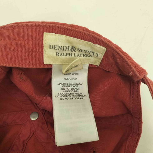 デニムアンドサプライラルフローレン DENIM&SUPPLY RALPH LAUREN ダメージ加工 ロゴワッペン フェード加工 キャップ メンズ ONE SIZE