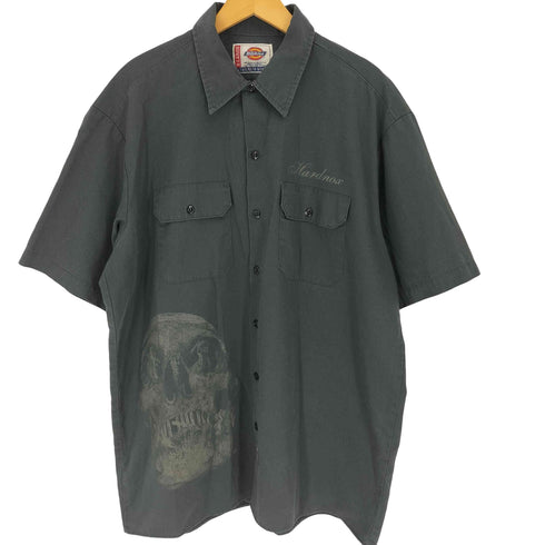 ディッキーズ Dickies 90-00S スカルプリント S/S ワークシャツ メンズ import:XL