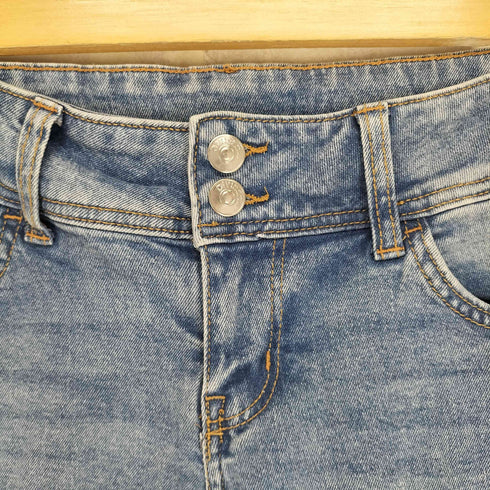 エイチアンドエム H&M フラップポケット 刺繍デザイン フレアデニムパンツ Y2K レディース 38