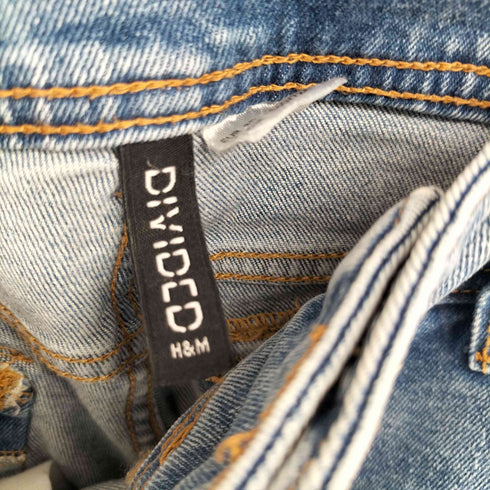 エイチアンドエム H&M フラップポケット 刺繍デザイン フレアデニムパンツ Y2K レディース 38