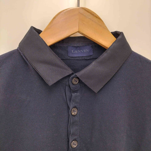 ランバン LANVIN 異素材 切り替え ポロシャツ メンズ import:S