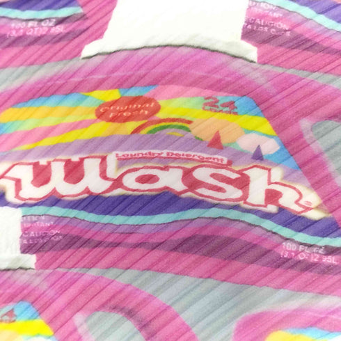 プリーツプリーズイッセイミヤケ PLEATS PLEASE ISSEY MIYAKE WASH 洗剤柄 プリーツスカーフ レディース