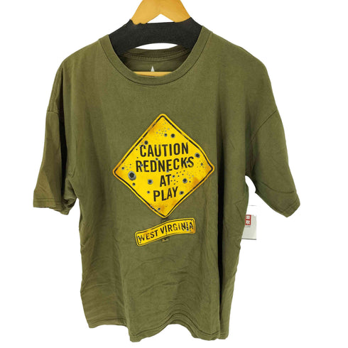 ジェイエイチデザイン JH Design CAUTION REDNECKS AT PLAY Tシャツ メンズ import:XL