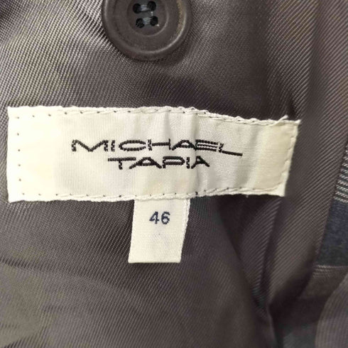 MICHAEL TAPIA フランス製 チェック2Bテーラードジャケット メンズ 46
