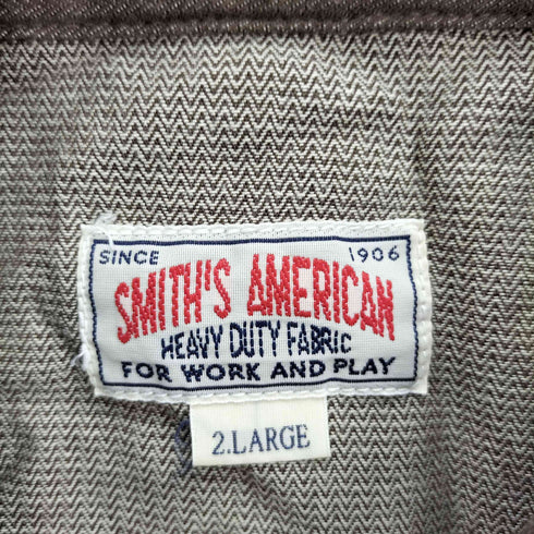スミスアメリカン SMITHS AMERICAN ストライプ L/S ウエスタンシャツ メンズ 2LARGE