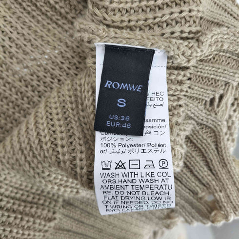 ROMWE ロムウェ グラフィック ダメージ加工 ニット セーター Y2K レディース S