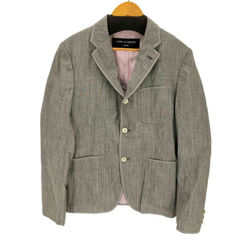 コムデギャルソンオム COMME des GARCONS HOMME 09SS 裏地ストライプ 3Bテーラードジャケット メンズ M
