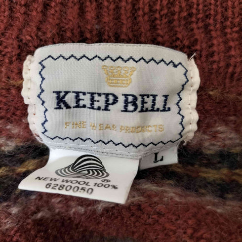 KEEPBELL ノルディック柄 ウールニット メンズ import:L