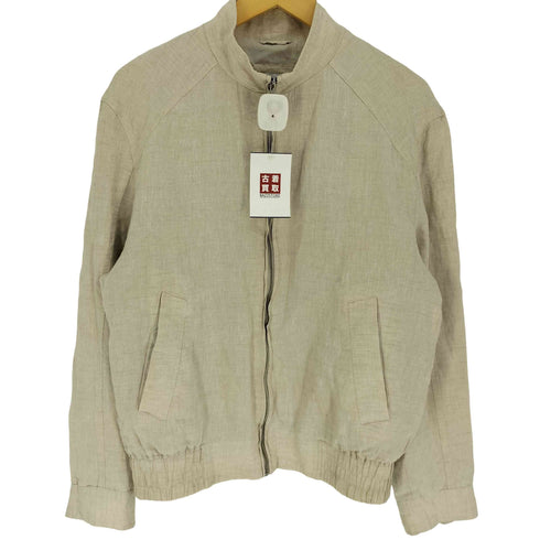 ザラ ZARA リネン100 ジップアップ ブルゾンジャケット メンズ FR:38