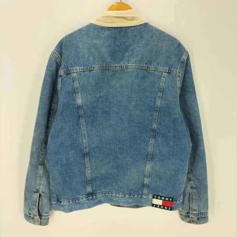 トミージーンズ tommy jeans 裏地チェック ブランケット デニムジャケット メンズ JPN:XL