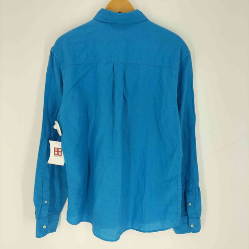 ザラ ZARA 製品染め リネンコットン L/S シャツ メンズ import:M