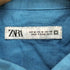 ザラ ZARA 製品染め リネンコットン L/S シャツ メンズ import:M