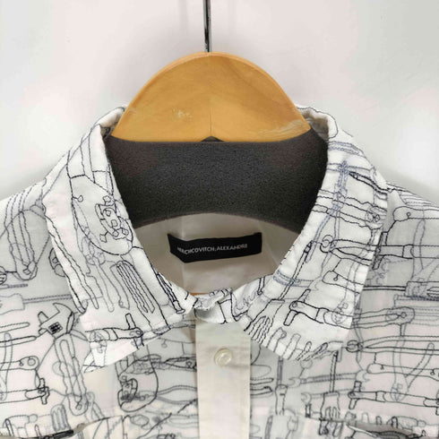 ALEXANDRE HERCHCOVITCH 総柄刺繍S/Sシャツ メンズ M