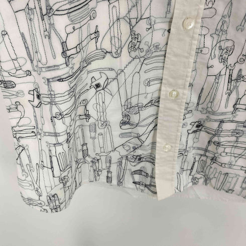 ALEXANDRE HERCHCOVITCH 総柄刺繍S/Sシャツ メンズ M