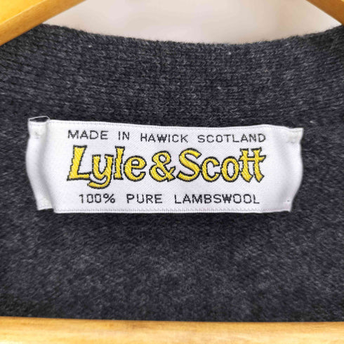 ライルアンドスコット LYLE&SCOTT スコットランド製 ウール Vネック カーディガン メンズ