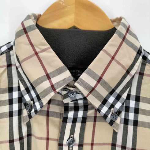 バーバリーブラックレーベル BURBERRY BLACK LABEL ホースロゴ刺繍 ノヴァチェック半袖シャツ メンズ 2