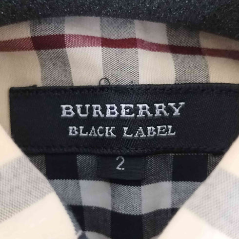 バーバリーブラックレーベル BURBERRY BLACK LABEL ホースロゴ刺繍 ノヴァチェック半袖シャツ メンズ 2