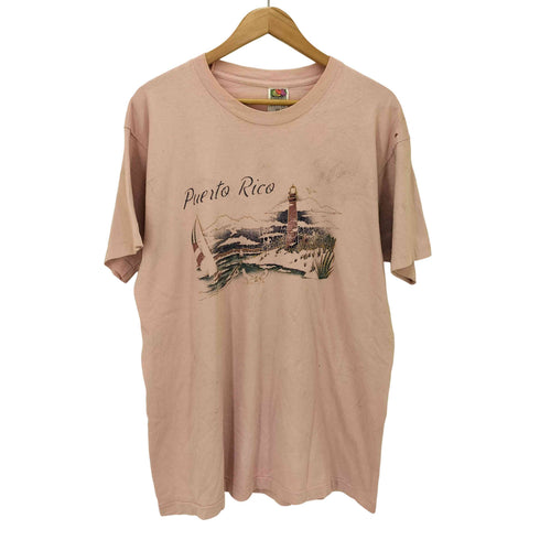 90S USA製 Puerto Rico カントリー クルーネック S/S Tシャツ メンズ import:XL