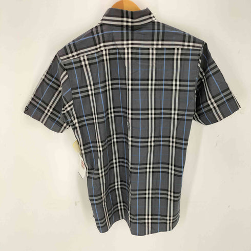 バーバリーブラックレーベル BURBERRY BLACK LABEL ホースロゴ刺繍 チェック半袖シャツ メンズ 2