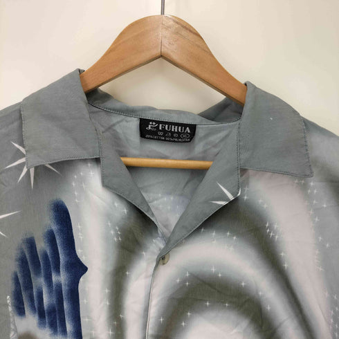 FUHUA 総柄 S/S オープンカラーシャツ メンズ import:XL
