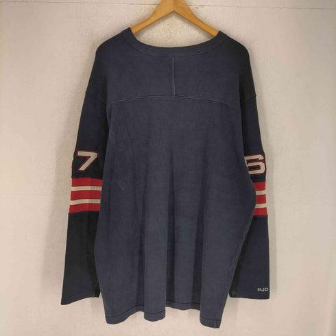 ポロジーンズ RL POLO JEANS CO. USA製 ロゴ刺繍 Vネック スウェット メンズ XL