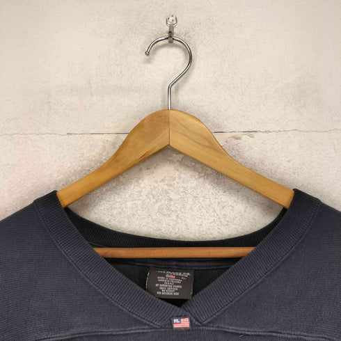 ポロジーンズ RL POLO JEANS CO. USA製 ロゴ刺繍 Vネック スウェット メンズ XL