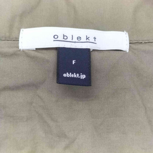 オブレクト oblekt ミリタリーフレンチスリーブワンピース レディース FREE