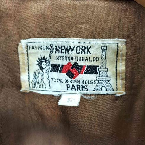 Fashion New York Internationa 襟ボア シングルブレスト ラムレザー ジャケット メンズ FREE