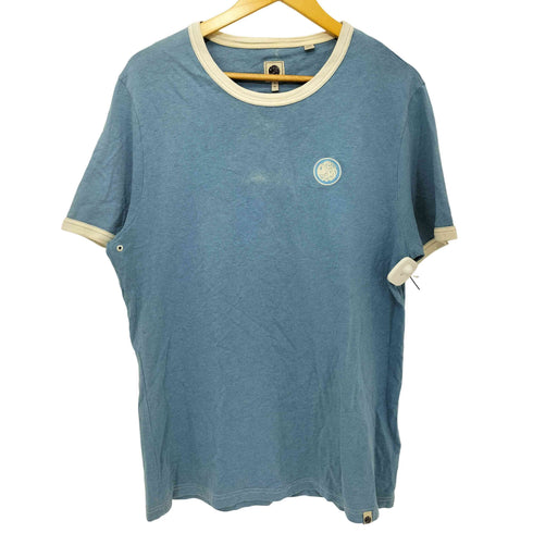 プリティーグリーン Pretty Green サークルロゴ刺繍 リンガー Tシャツ メンズ import:XL