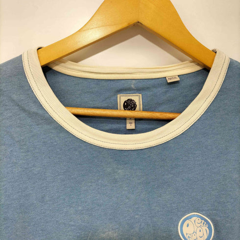 プリティーグリーン Pretty Green サークルロゴ刺繍 リンガー Tシャツ メンズ import:XL