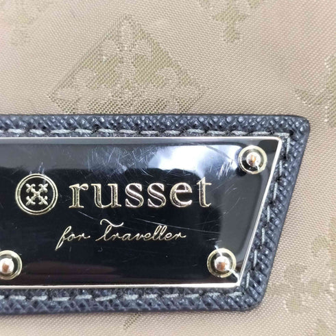 ラシット russet ロゴパッチ 総柄 ナイロンショルダーバッグ レディース