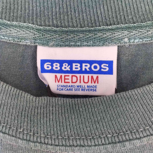 シックスティエイトアンドブラザーズ 68&BROTHERS ロゴ刺繍 プリントTシャツ メンズ M