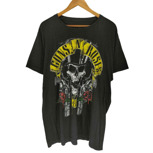 スカルプリント バンドTシャツ メンズ XL