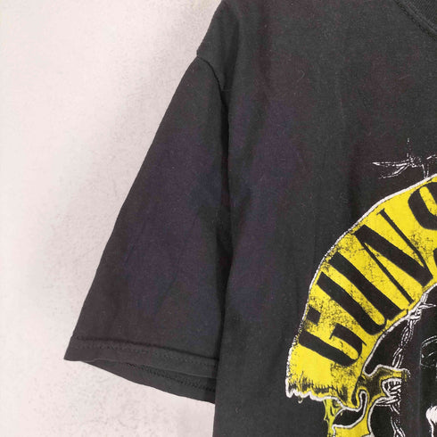 スカルプリント バンドTシャツ メンズ XL