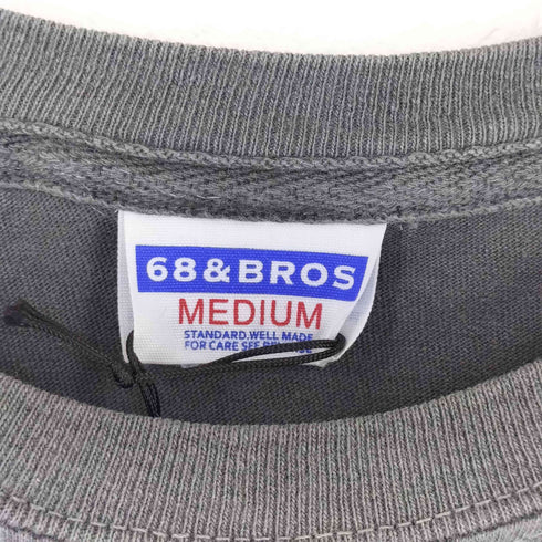 シックスティエイトアンドブラザーズ 68&BROTHERS ロゴ刺繍 プリントTシャツ メンズ M