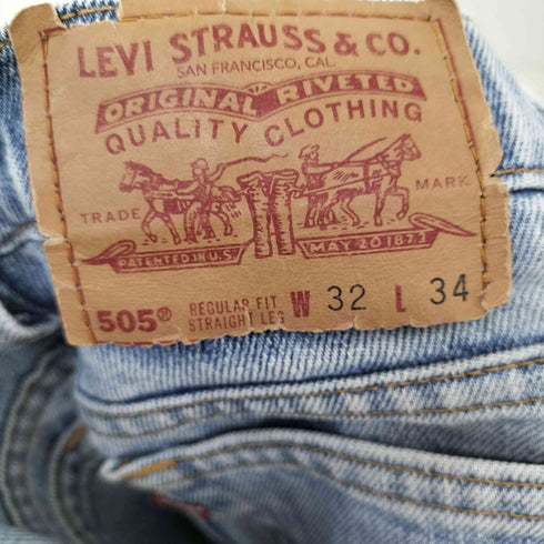 リーバイス Levis 95年製 USA製 505 regular fit straight leg デニムパンツ ボタン裏653 メンズ 32X34