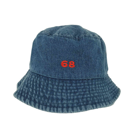 シックスティエイトアンドブラザーズ 68&BROTHERS ロゴ刺繍 デニムバケットハット メンズ M