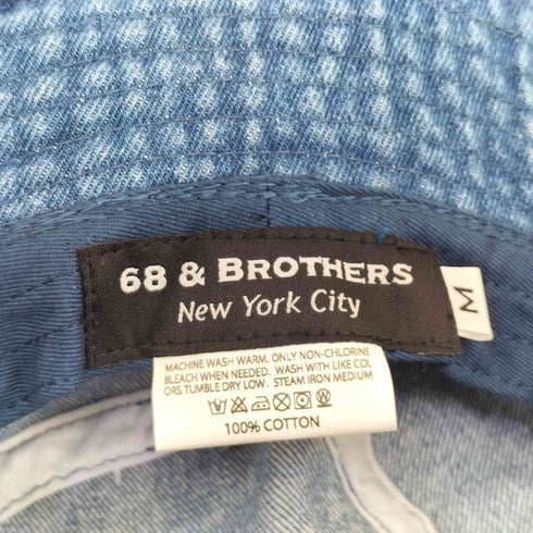 シックスティエイトアンドブラザーズ 68&BROTHERS ロゴ刺繍 デニムバケットハット メンズ M