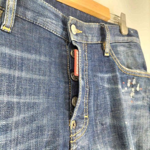 ディースクエアード DSQUARED2 ボタンフライ ダメージ加工 デニムパンツ メンズ DE:42-48