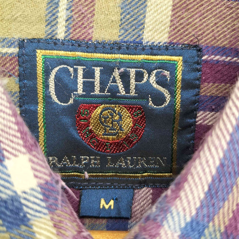チャップスラルフローレン CHAPS RALPH LAUREN チェック柄 L/S ボタンダウンシャツ メンズ M
