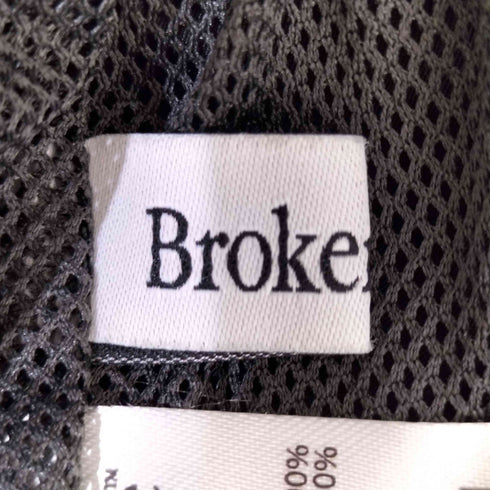 BrokenBase ロゴ刺繍 パイピング ナイロンワイドパンツ street メンズ M