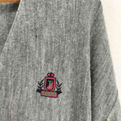アイゾッド IZOD 80-90S USA製 ロゴ刺繍 アクリル カーディガン メンズ XL