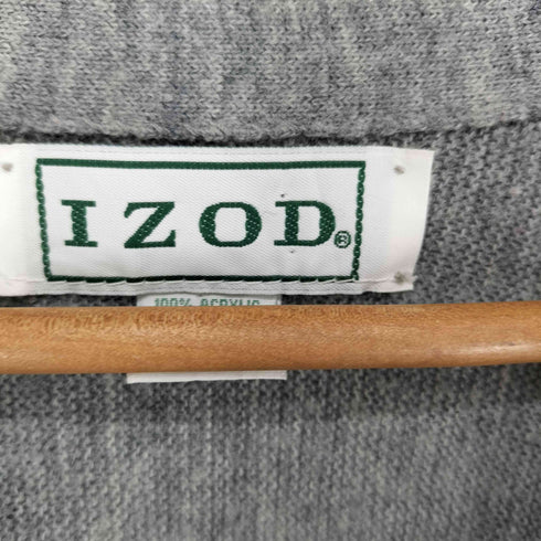 アイゾッド IZOD 80-90S USA製 ロゴ刺繍 アクリル カーディガン メンズ XL