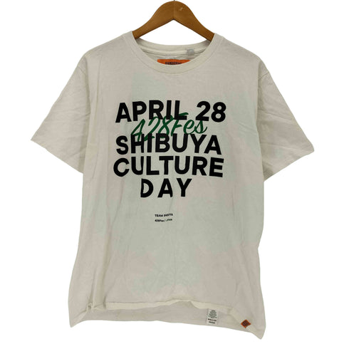 ユニバーサルオーバーオール UNIVERSAL OVERALL プリントクルーネックTシャツ メンズ M