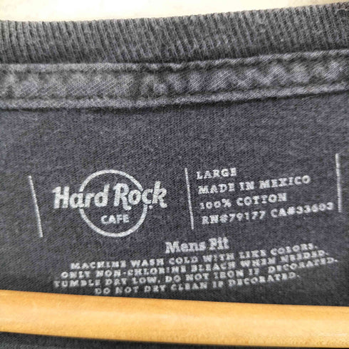 ハードロックカフェ Hard Rock Cafe ギター プリント クルーネック 半袖Tシャツ カットソー メンズ L