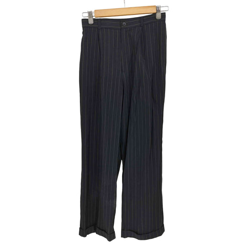 ラルフローレン RALPH LAUREN 90-00S 日本製 タック 裾ダブル ストレート ストライプ スラックス メンズ 11